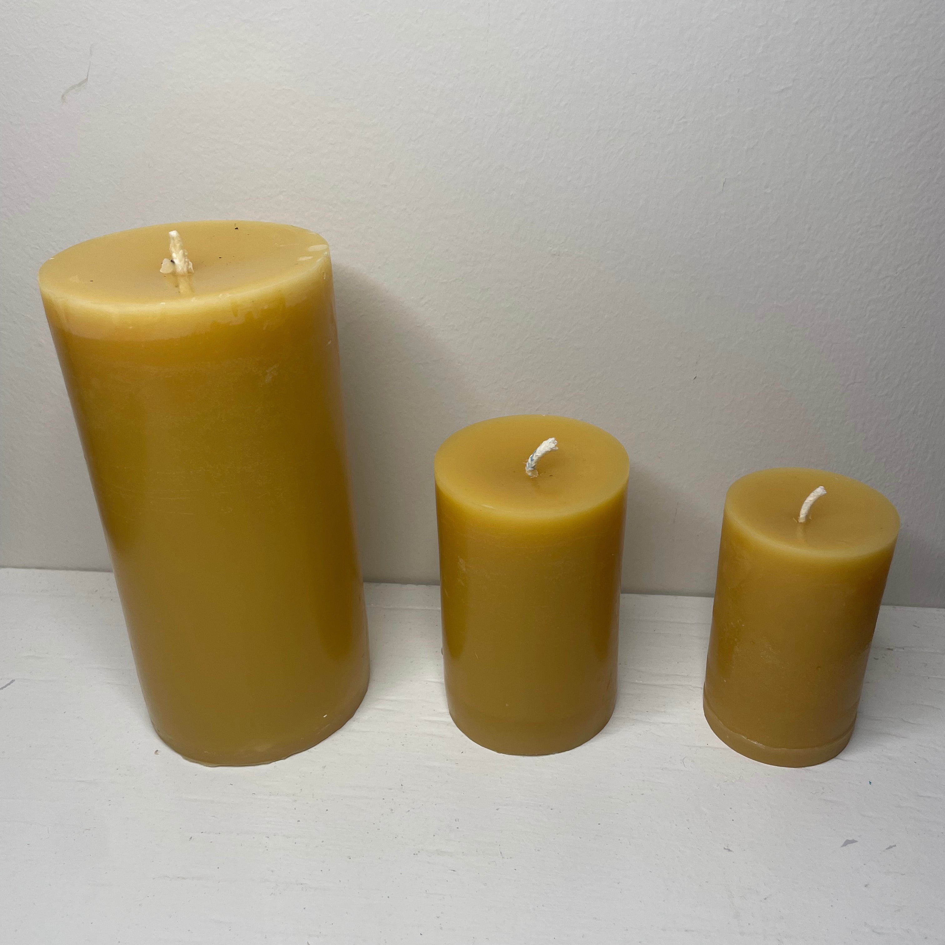 Jane Beeswax Pillar Candles