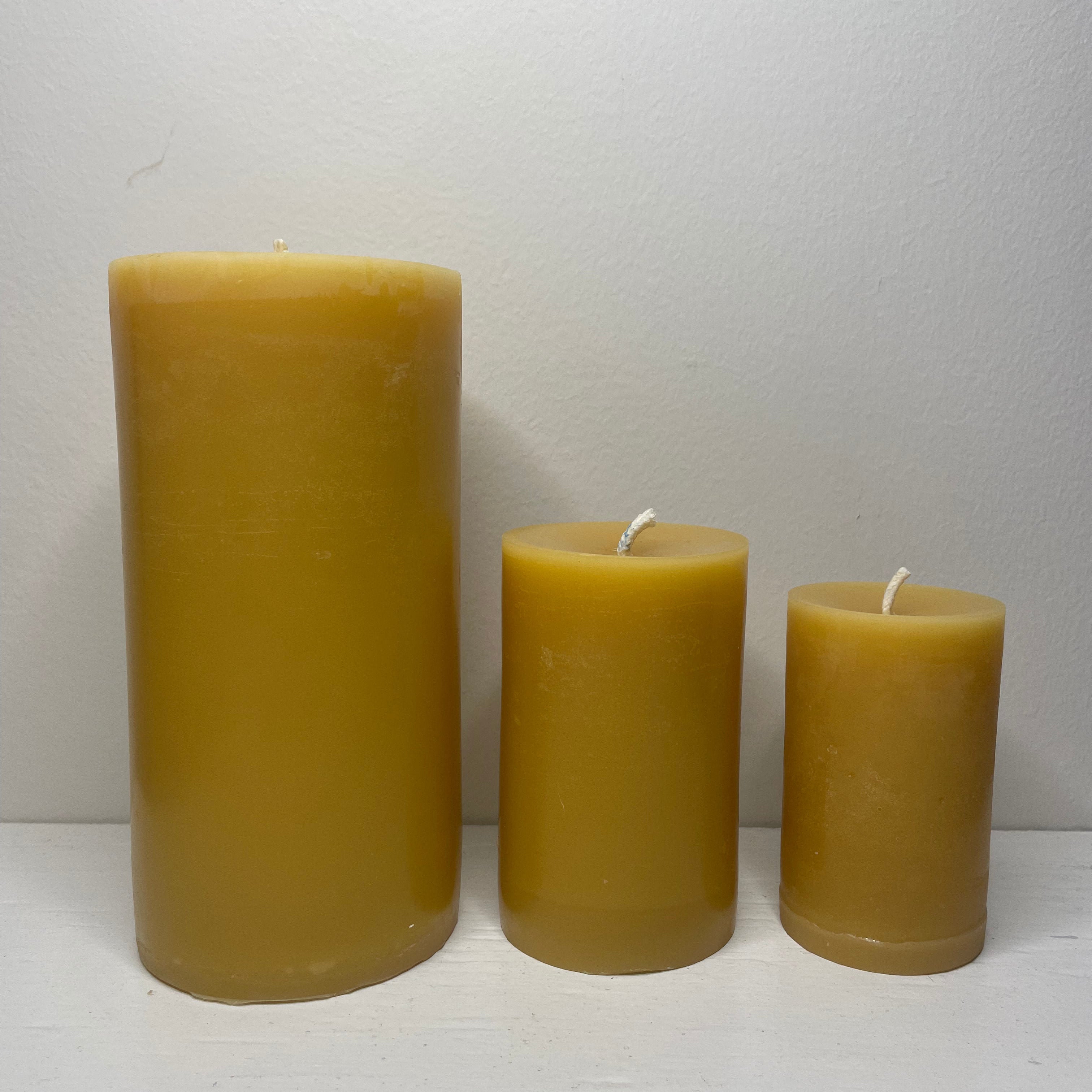 Jane Beeswax Pillar Candles