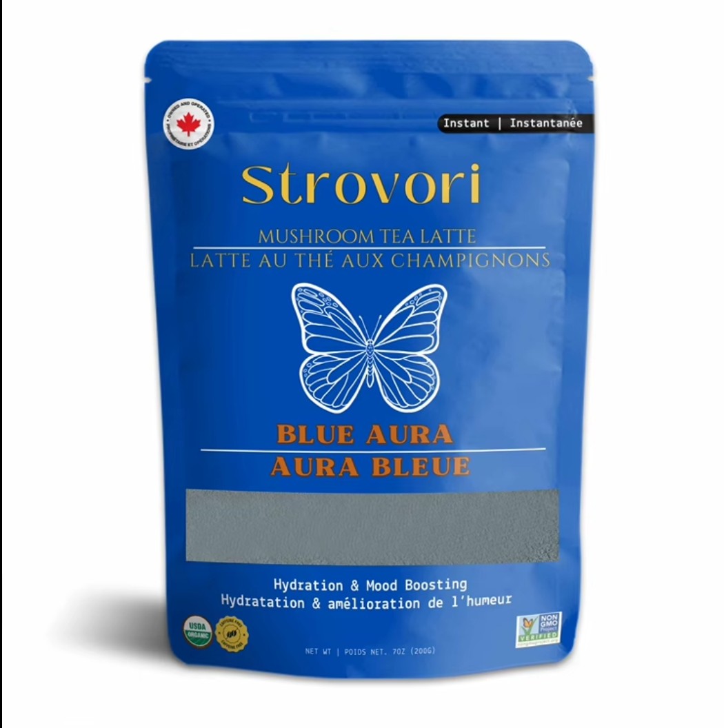 Strovori Blue Aura Mushroom Tea Latte