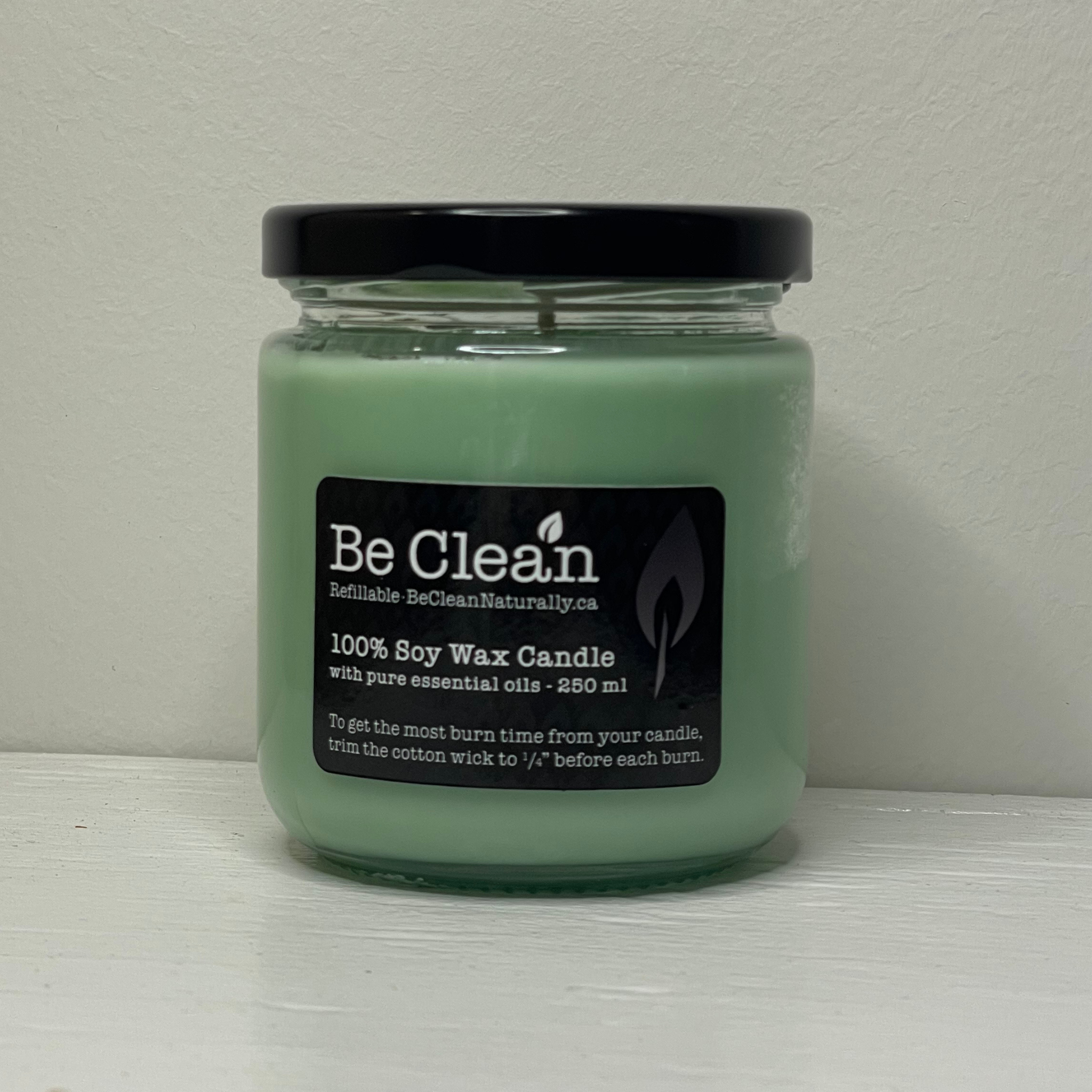 Scented Soy Wax Candle in 250ml Clear Glass Jar